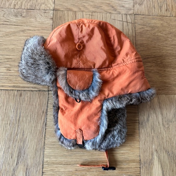 Paul Leinburd for Crowncap Rabbit Fur Trapper Hat Hunting Orange Warm Crown Cap - Picture 6 of 9